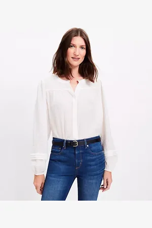 LOFT Pleated Sleeve Blouse