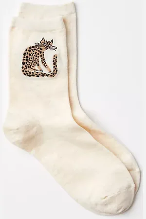 LOFT Cheetah Print Crew Socks