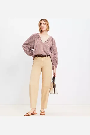 LOFT Petite Barrel Pants in Canvas