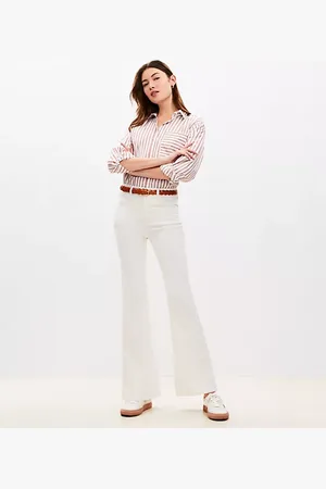LOFT Petite Slim Flare Pants in Corduroy