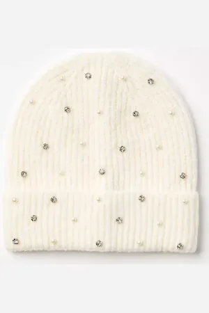 LOFT Pearlized Sparkle Ribbed Beanie