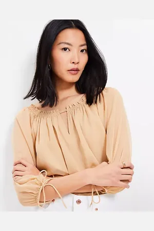 LOFT Tie Cuff Off The Shoulder Blouse