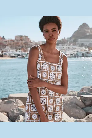 LOFT Tall Crochet Tank Mini Dress
