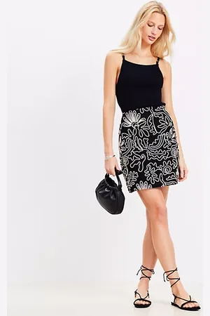 LOFT Petite Tropical Mini Skirt