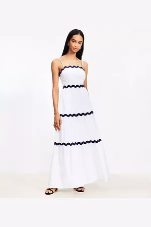 LOFT Beach Ric Rac Poplin Maxi Dress