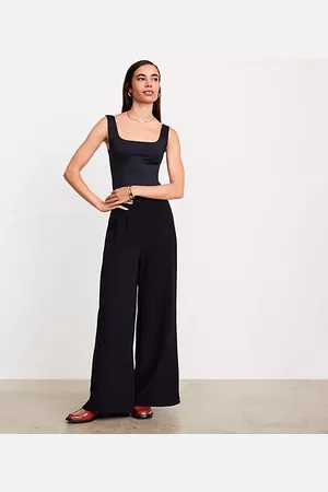 LOFT Petite Versa Crepe Drape Palazzo Pant