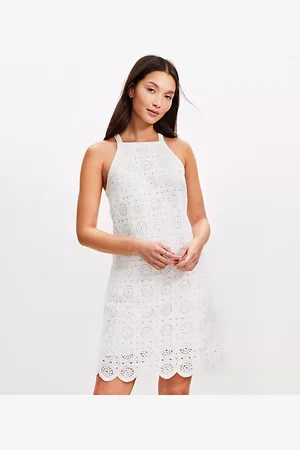 LOFT Crochet Lace Mini Halter Dress
