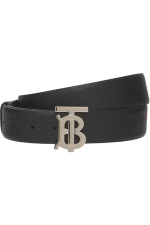 Burberry 35mm Tb Logo Grained Leather Belt