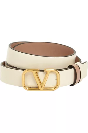 VALENTINO GARAVANI 2cm Go Logo Reversible Leather Belt