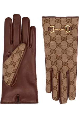 Gucci Gg Canvas Gloves W/ Horsebit