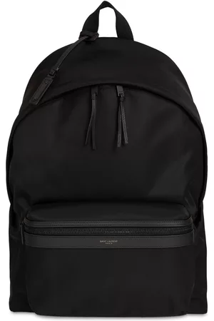 Saint Laurent City Backpack in Nylon Canvas and Leather