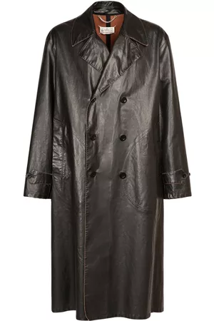 Maison Margiela Men Coats - Coated Rubberized Stretch Cotton Coat