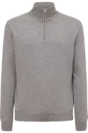 AG Men Turtlenecks - Cashmere Zip Turtleneck Sweater