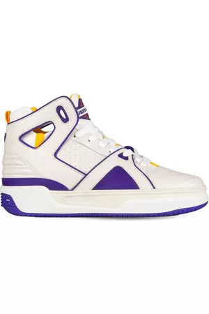 JUST DON Men Basketball - Basketball Courtside Hi Leather Sneakers
