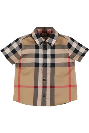 Burberry Boys Shirts - Check Print Stretch Cotton Poplin Shirt