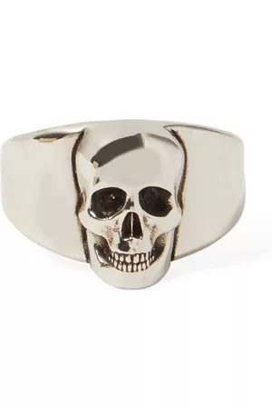 Alexander McQueen Skull Metal Signet Ring