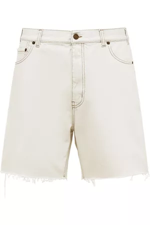 Saint Laurent Men Jeans - Cotton Denim Baggy Shorts