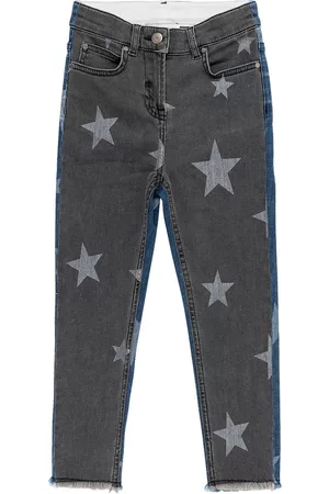 Stella McCartney Girls Stretch Jeans - Star Print Stretch Organic Denim Jeans