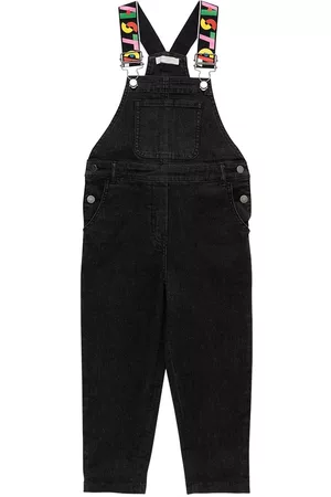 Stella McCartney Girls Jeans - Organic Cotton Denim Overalls W/ Logo