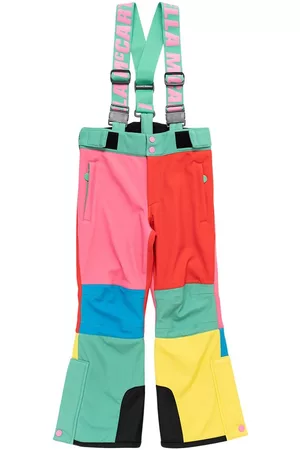 Stella McCartney Girls Ski Suits - Color Block Recycled Nylon Ski Pants