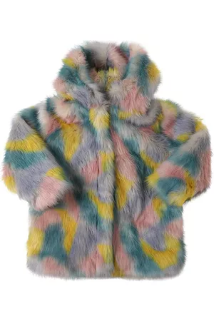 Stella McCartney Tie Dye Faux Fur Coat