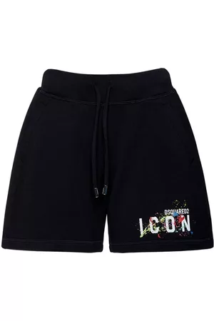 Dsquared2 Women Shorts - Icon Splatter Jersey Shorts