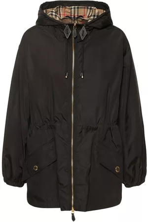 Burberry Women Parkas - Binham Nylon Hooded Parka Coat