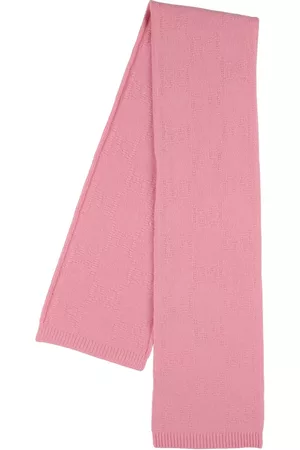 GUCCI Girls Scarves - Gg Logo Embroidered Wool Scarf