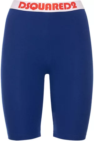 Dsquared2 Logo Stretch Cotton Jersey Bike Shorts