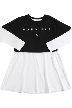 MM6 MAISON MARGIELA Logo Print Cotton Jersey Dress