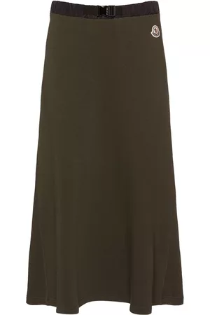 Moncler Cotton Jersey Logo Sweat Skirt