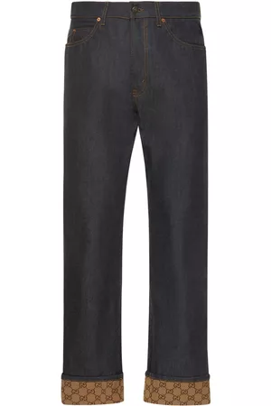 Gucci Brand-panel Side-epaulette Relaxed-fit Wide-leg Cotton Cargo Trousers  in Green for Men