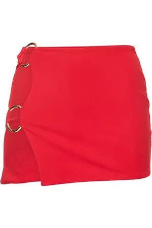 Louisa Ballou Double Ring Stretch Jersey Mini Skirt