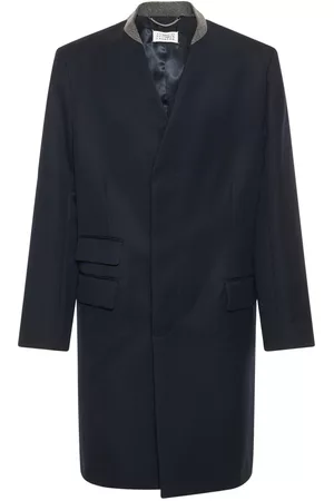 Maison Margiela Collarless Wool Cavalry Coat