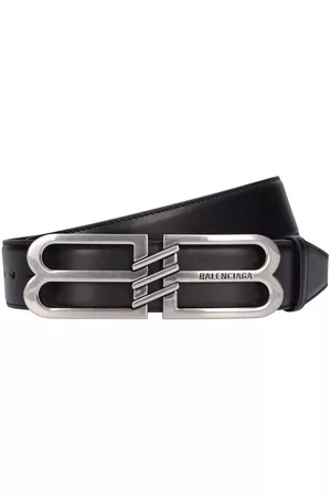 Balenciaga Men Belts - 4cm Bb Signature Leather Belt