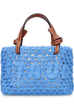 Staud Ria Crochet Cotton & Leather Bag
