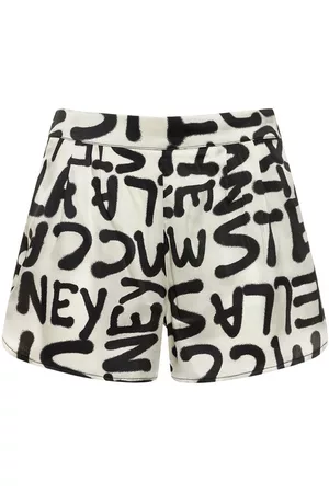 Stella McCartney Graffiti Silk Blend Pajama Shorts