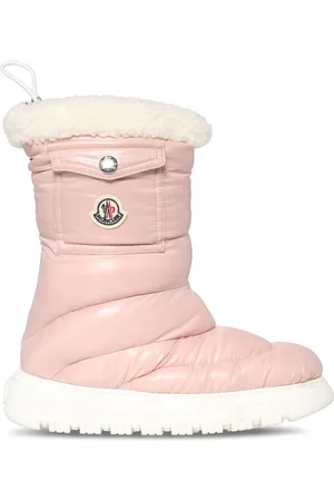 Moncler Girls Snow Boots - Quilted Nylon Down Snow Boots