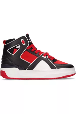 JUST DON Basketball Courtside Hi Leather Sneakers
