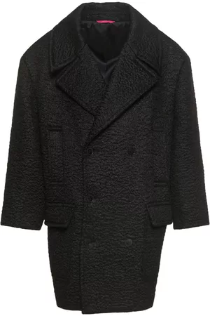 VALENTINO Double Breasted Wool Bouclè Coat