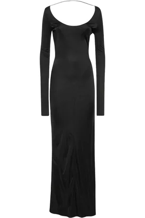 Tom Ford Scoop Neck Cutout Long Jersey Dress