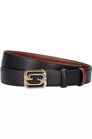 Gucci 3.5cm Reversible Monogrammed Leather Belt - Men - Black Belts