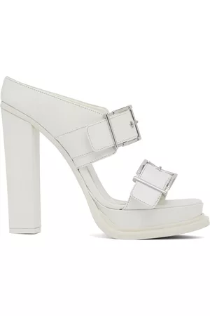 Alexander McQueen Women Platform Sandals - 120mm Leather Platform Sandals