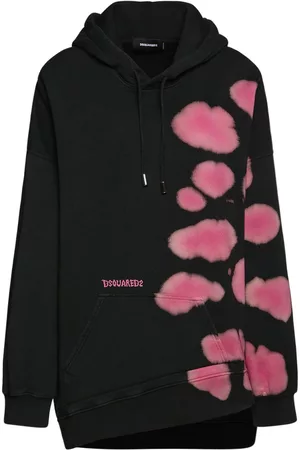 Dsquared2 Women Hoodies - Oversize Tie Dye Print Asymmetric Hoodie
