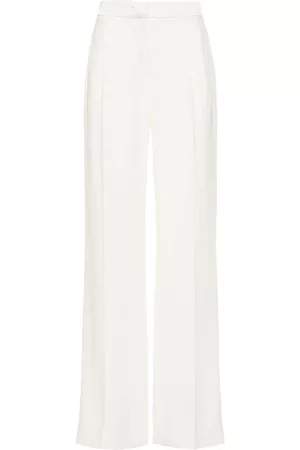 Alberta Ferretti Enver Straight Satin Tuxedo Pants