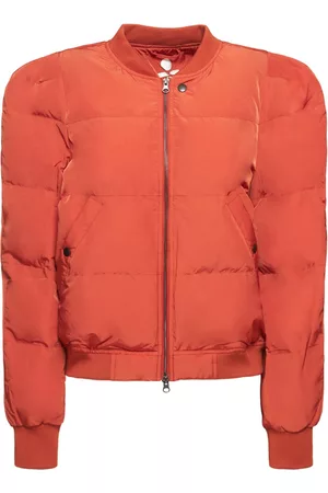 Women's Wear by Erin Andrews Orange Denver Broncos Puffer Full-Zip Cropped Jacket Size: Extra Small