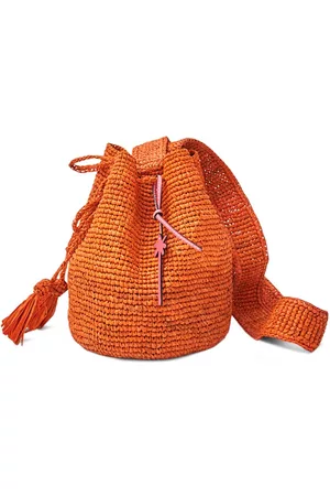 MANEBI Women Shoulder Bags - Beach Bucket Raffia Shoulder Bag