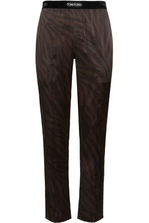 Tom Ford ABSTRACT ZEBRA SILK PAJAMA PANTS