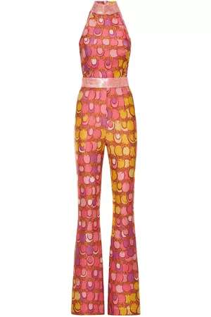 Moschino Women Jumpsuits - Printed & Sequin High Neck Jumpsuit