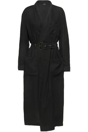 Aspesi Linen Canvas Long Belted Light Coat